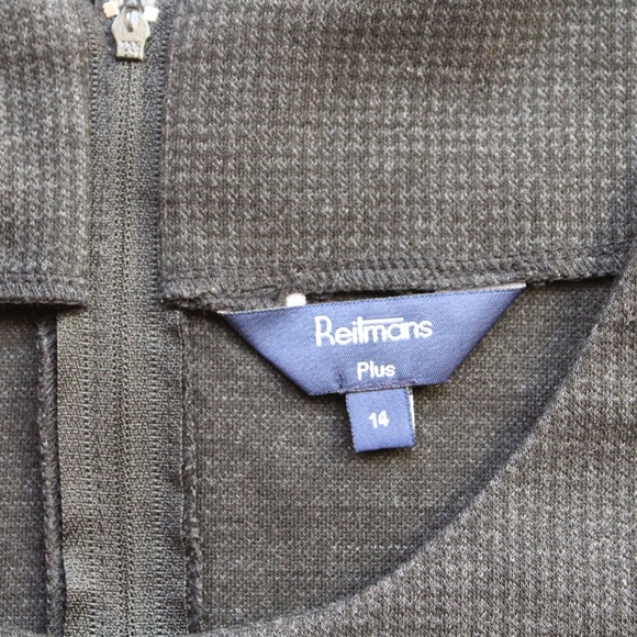 Reitmans Pencil Dress Midi Black Size 14 - Picture 7 of 8